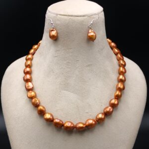 Single line traditional pearl necklace designs Set
