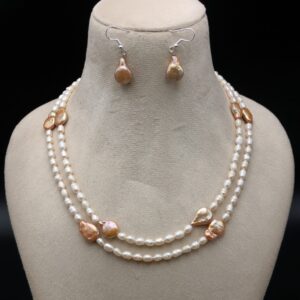 Pearl necklace set original for women Double layer