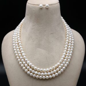 3 Layer Pearl Necklace Set