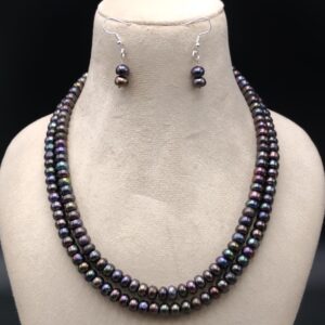 Double Layer Pearl Necklace Set