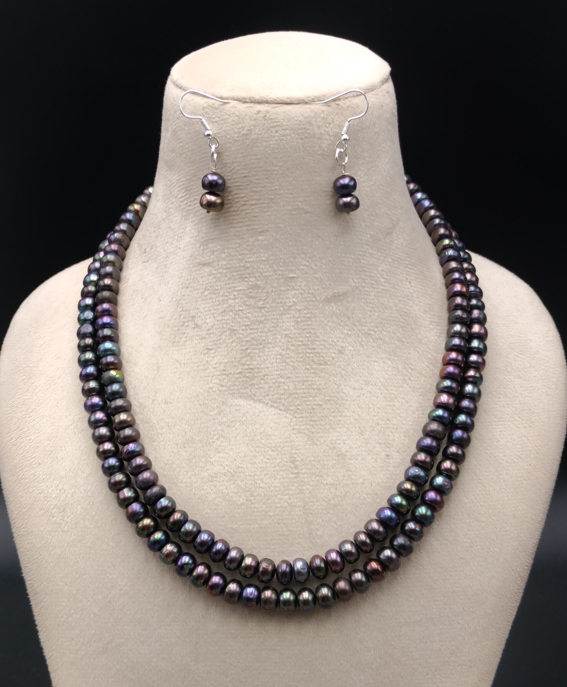 Double Layer Pearl Necklace Set