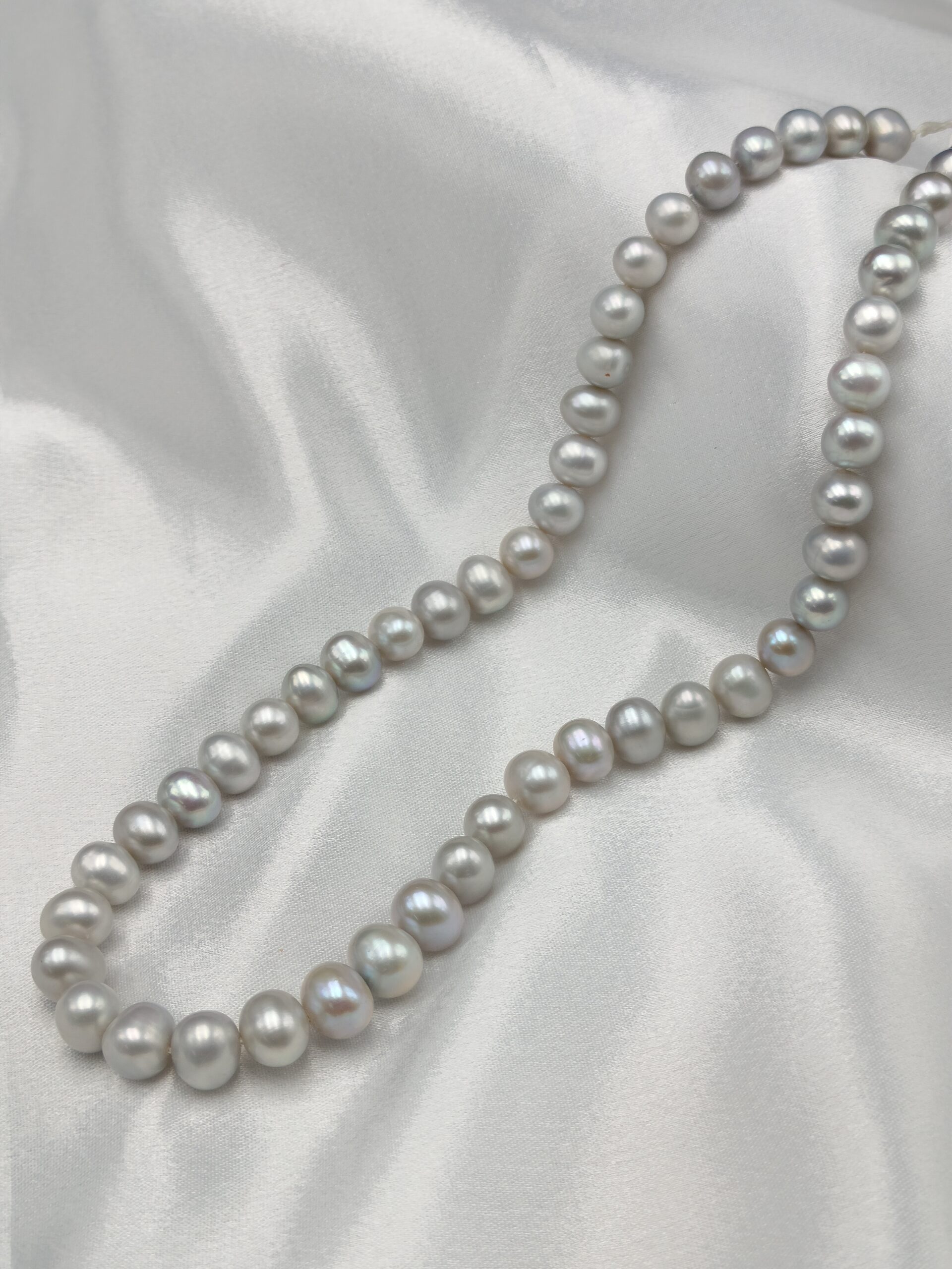 Single line Gray pearl necklace Set - Image 2