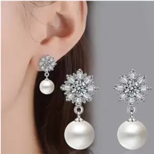 Silver Pearl Earrings