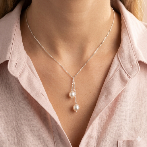 Silver Pearl Chain Pendant