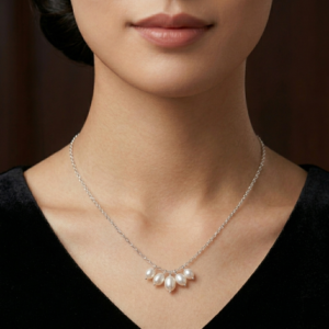 Freshwater Pearl With 925 Sterling Silver Chain Necklace