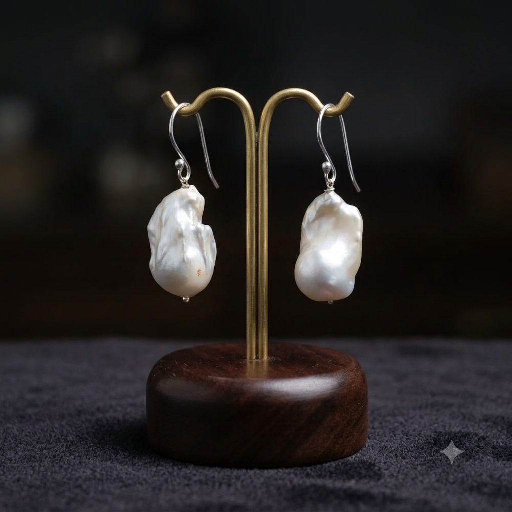 Baroque Pearl Earring Set