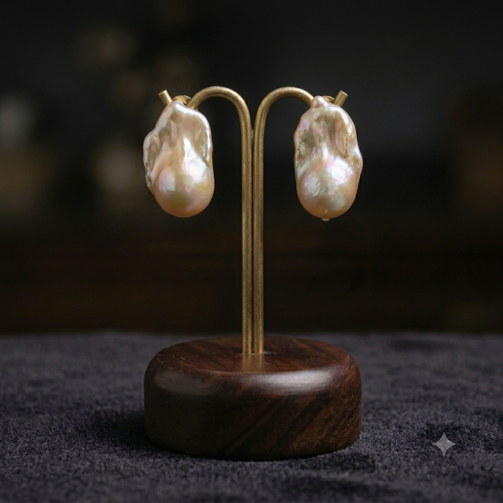 Baroque Pearl Earrings Studs