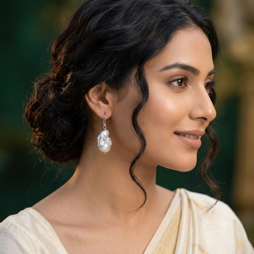 Baroque Pearl Earring Set - Image 2