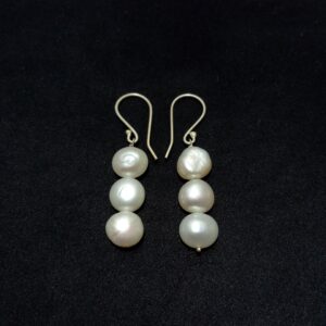 925 Sterling Silver Tumble Pearl Earrings