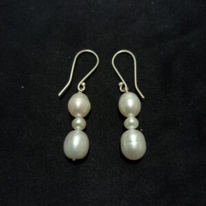 925 Sterling Silver Freshwater Round Pearl Earrings