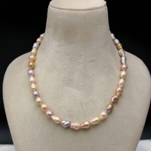 Single line Multi color Baroque Pearl Necklace