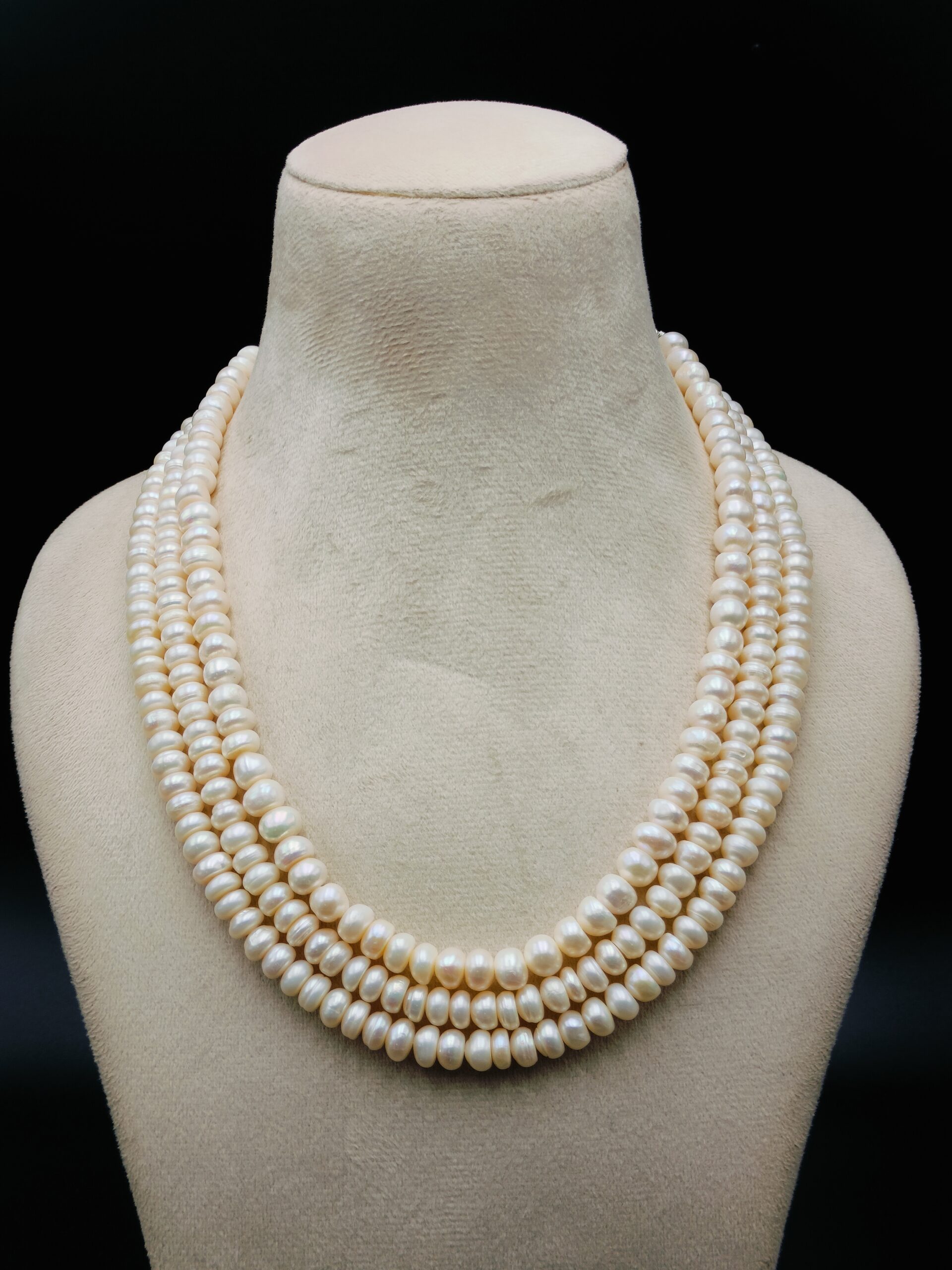 Freshwater Pearl 3 Layer Necklace - Image 2