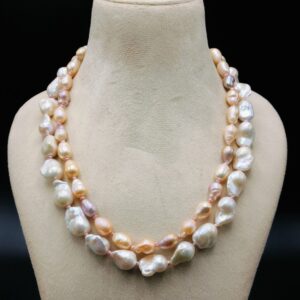 Multi Color Two-Layered Baroque Pearl Necklace