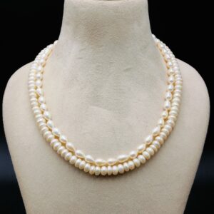 Double Layer Pearls Necklace Set