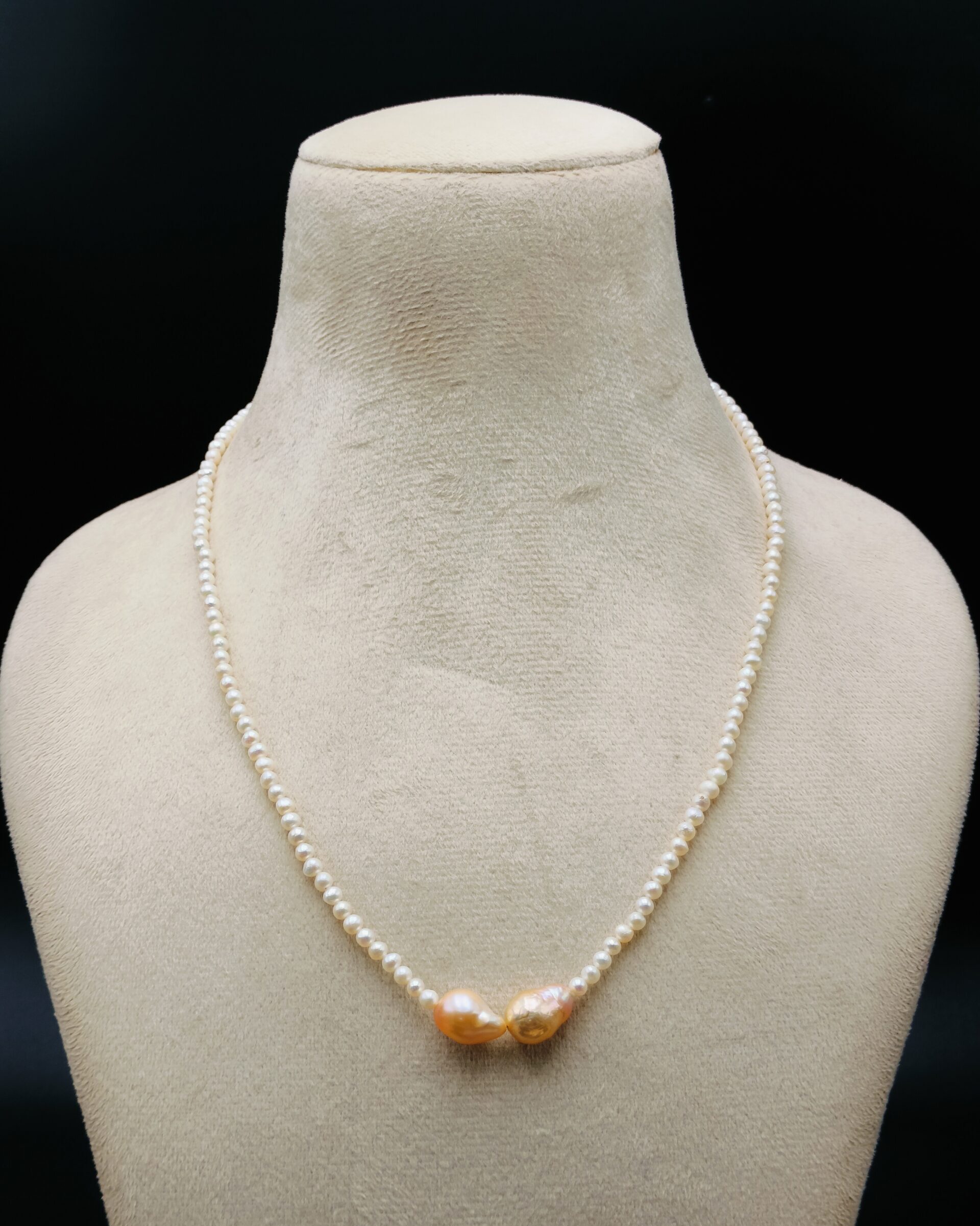 Rice & Baroque Pendent Pearl Necklace