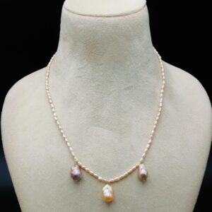 Beautiful Multi color Baroque Pearl Necklace Pendent