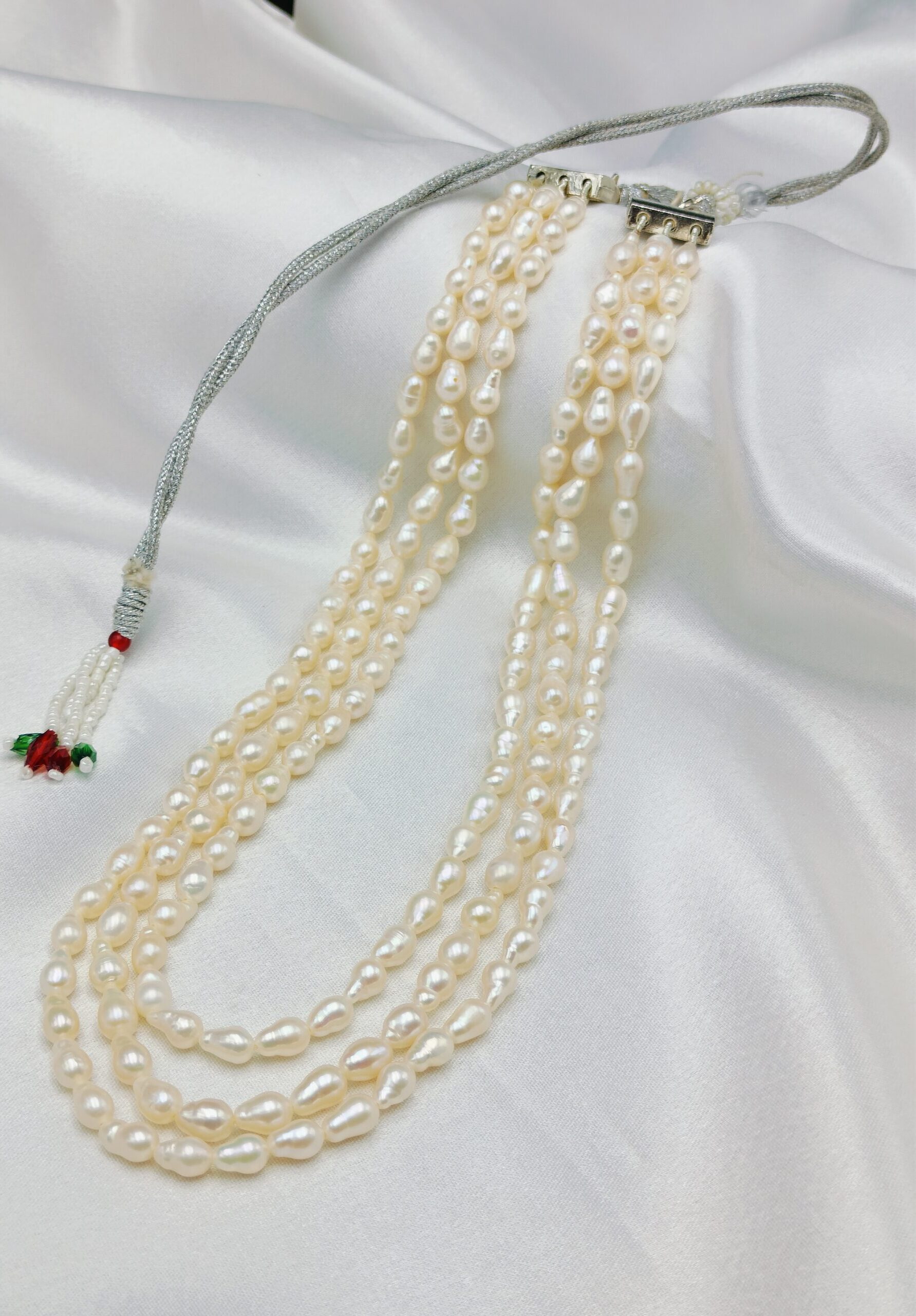 Small Baroque 3 Layer Freshwater Pearl Necklace