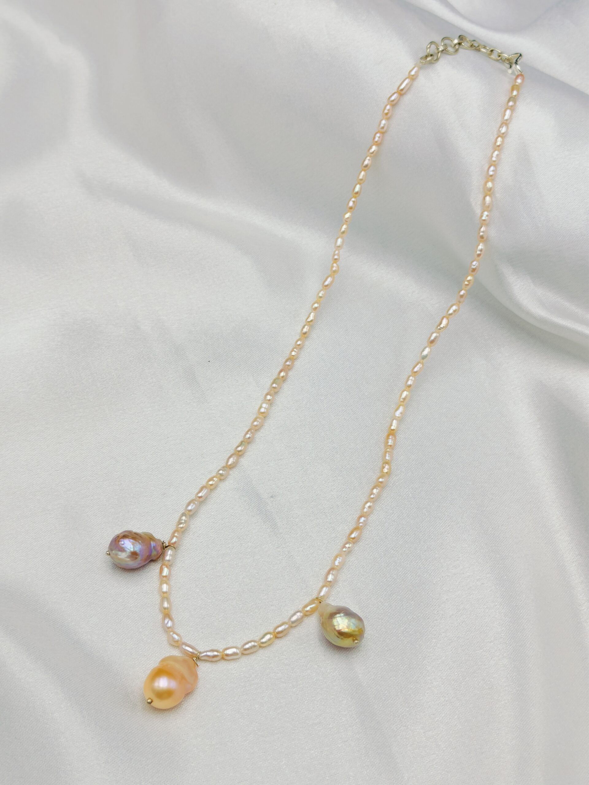 Beautiful Multi color Baroque Pearl Necklace Pendent - Image 2