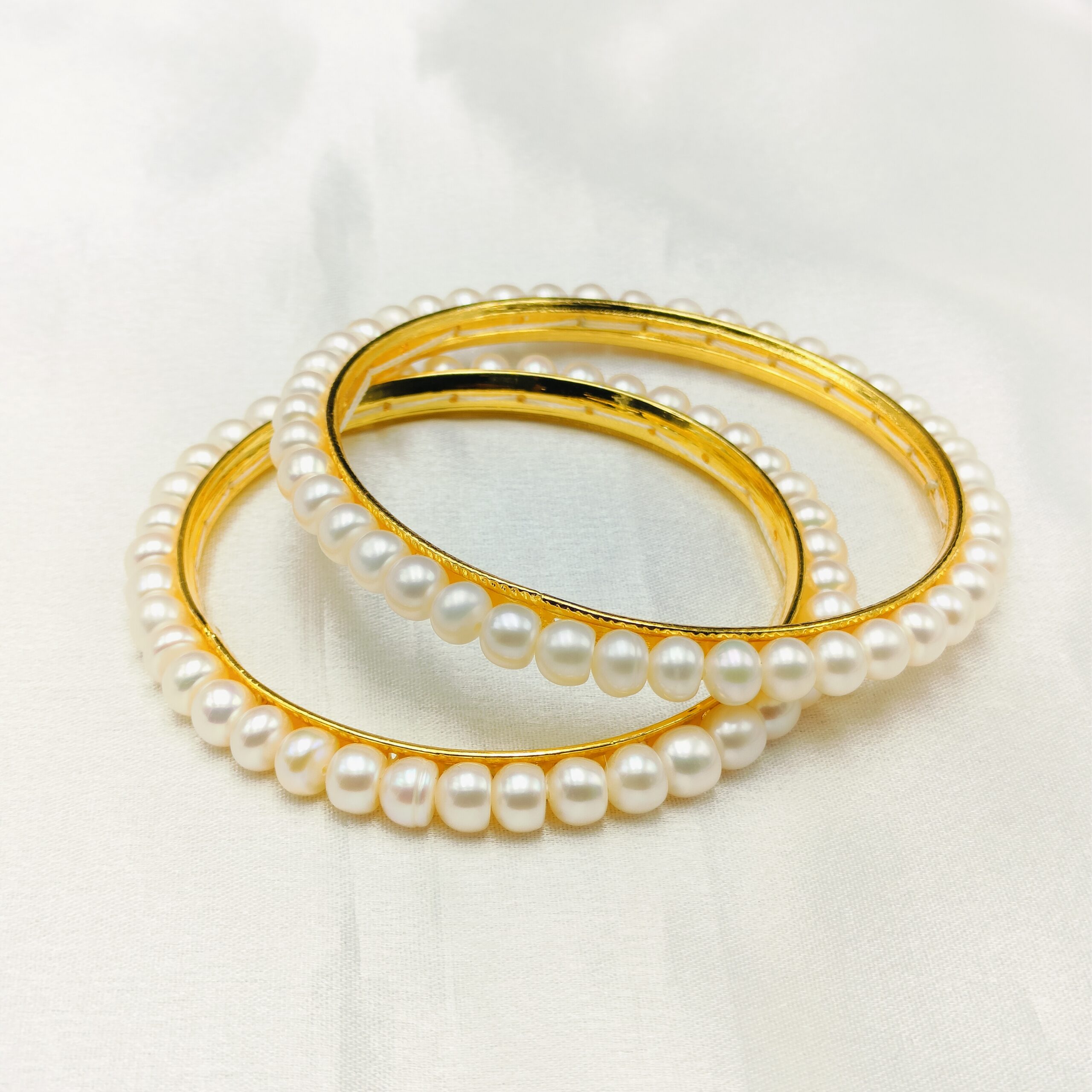 Freshwater Pearl Bangles Set