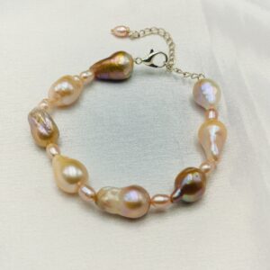 Natural Multi color Baroque Pearl Bracelet