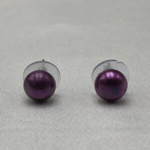 AAA Purple Pearl Stud Earrings
