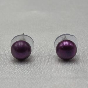 AAA Purple Pearl Stud Earrings