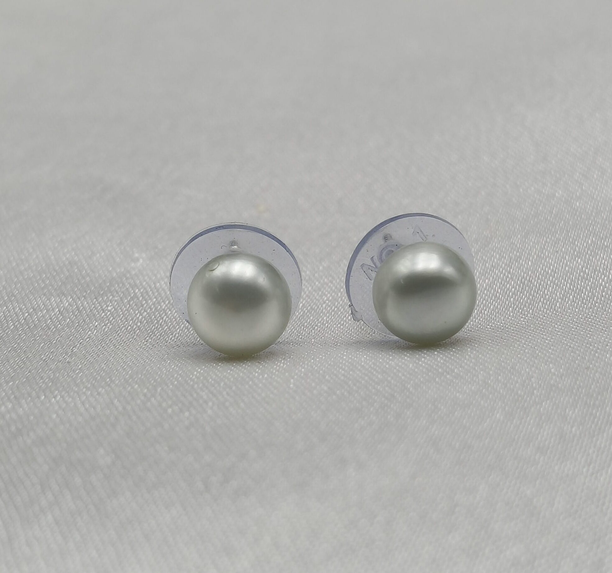 Freshwater Light Sky Blue Pearl Stud Earrings