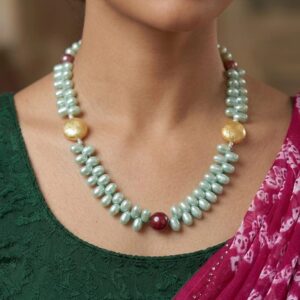 Beautiful Gajra Freshwater Pearl Necklace