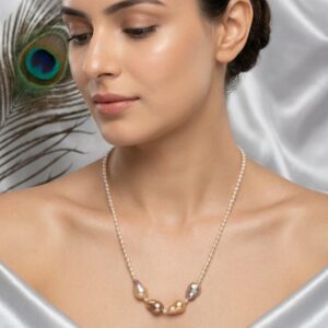 Beautiful Multi color Baroque Pearl Necklace Pendent