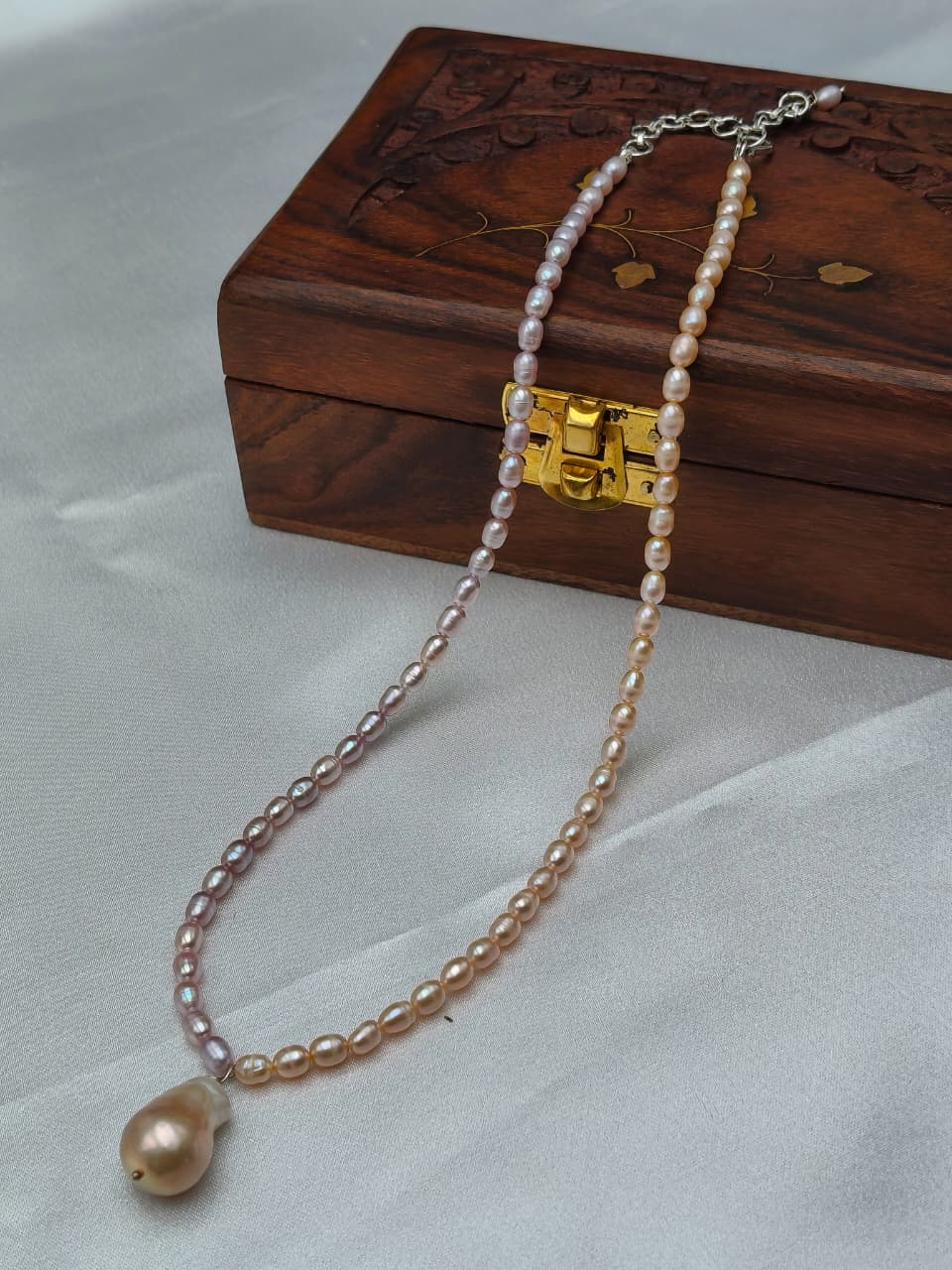 Real Pearl Necklace Pendent - Image 2