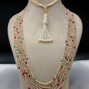 Extraordinary 7 Layer Basra Tone Pearl Necklace