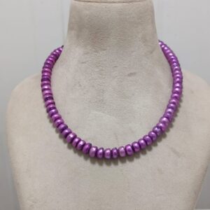 One Layer Flat Shape Pearl Necklace
