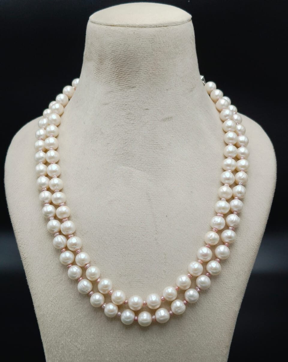 Real Double Layer Freshwater Pearl Necklace