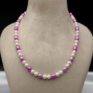 Multi color One Line Pearl Necklace
