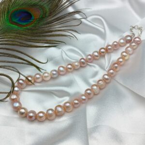 Lavender Single Line Pearl Necklace