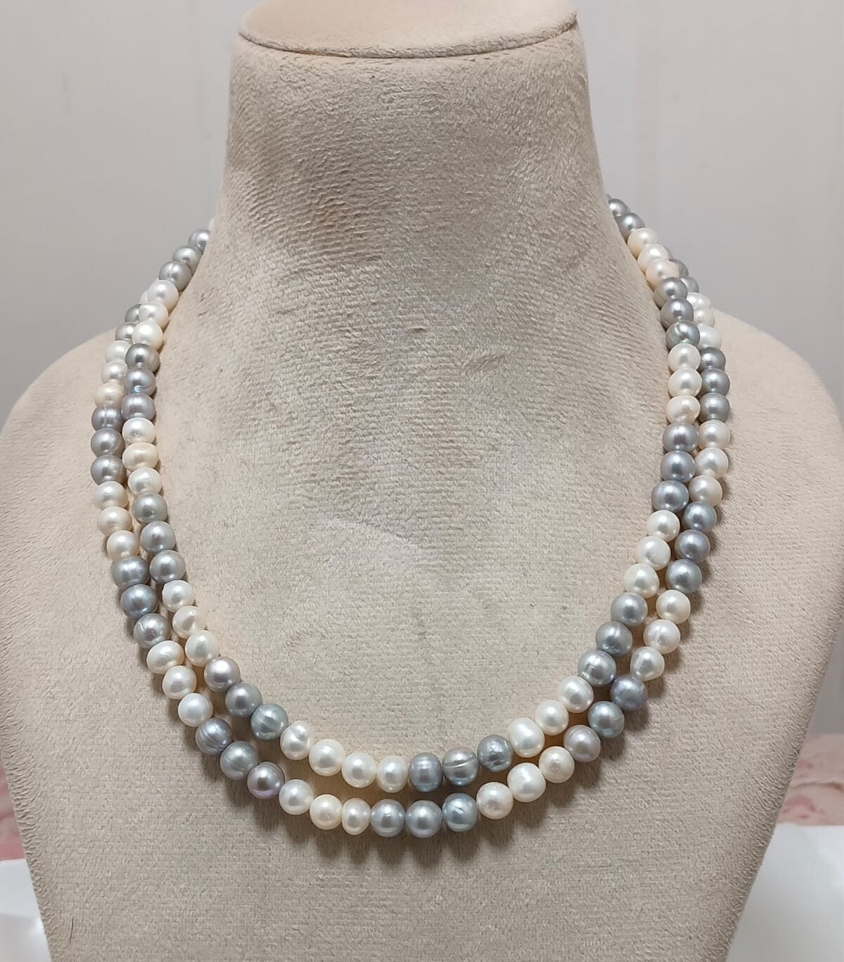 Double Layer Freshwater Pearl Necklace
