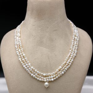 Freshwater 3 Layer Keshi Pearl Necklace
