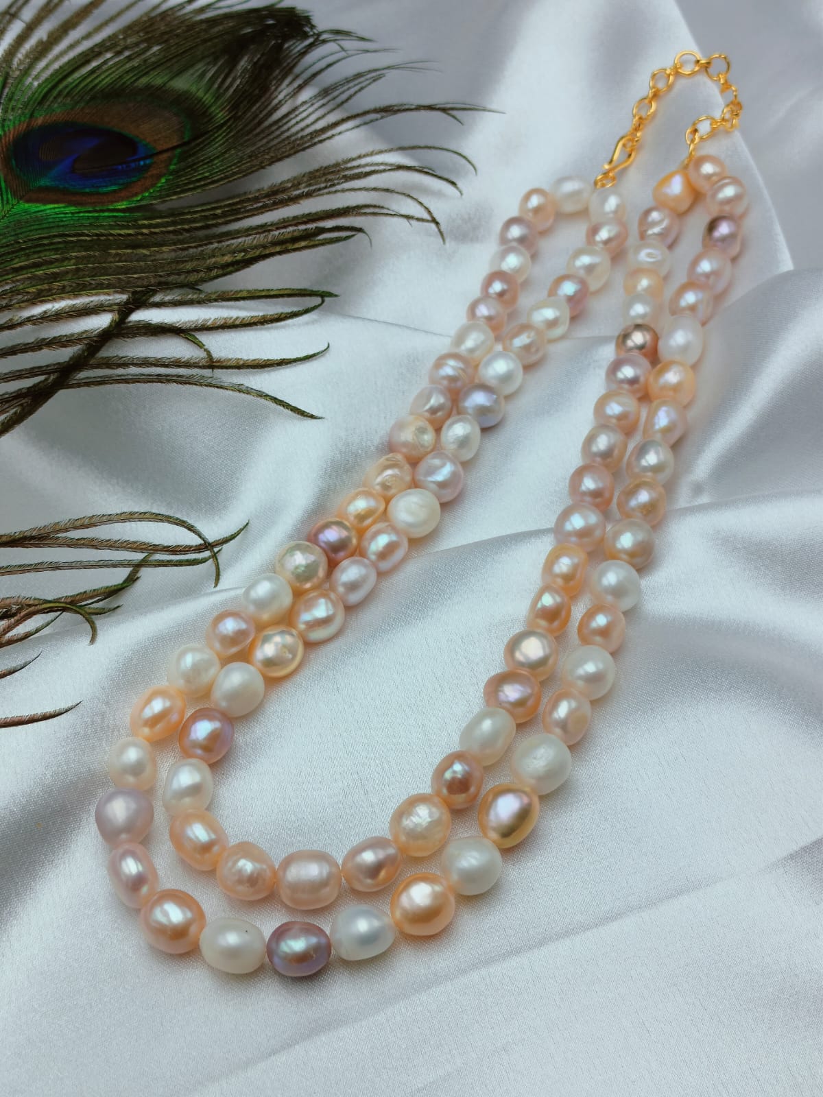 Double Layer Pearl Necklace - Image 2