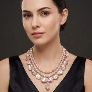 Stylish Double Layer Natural Pearl Necklace