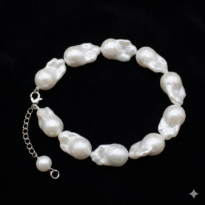 White Freshwater Baroque Pearl Bracelet