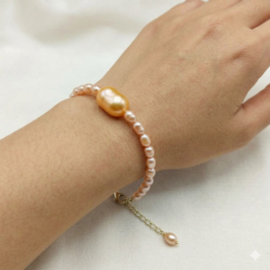 Hyderabad Oval and Baroque Shape Pearl Bracelet