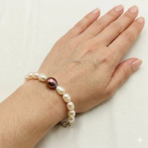 Elegant Oval Pearl Bracelet